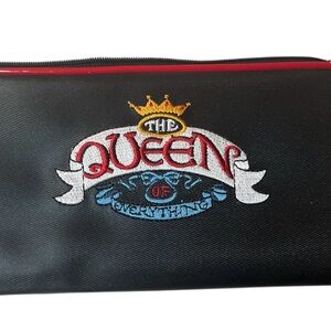 Mary Engelbreit’s Queen Of Everything Embroidered Cosmetic Case Travel Bag